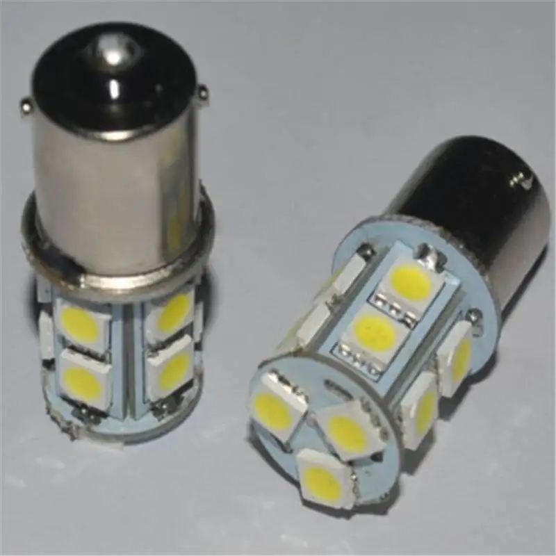 New 1Pcs White Light Lamp Bulb DC 12V 1156 BA 15S Globes 13 LED Brake Turn