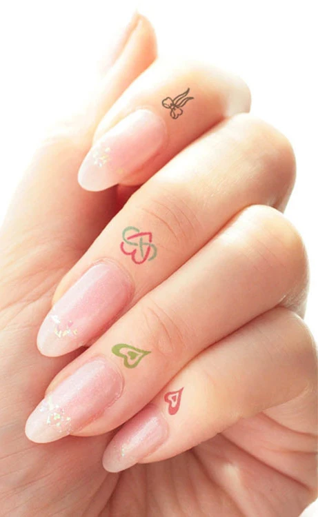 045 Tatouage Transfert Deau Dessin Animé Petit Joli Tatouage Pour Oreilles De Doigt Imperméable Temporaire Faux Tatouage Pour Homme Femme Enfant