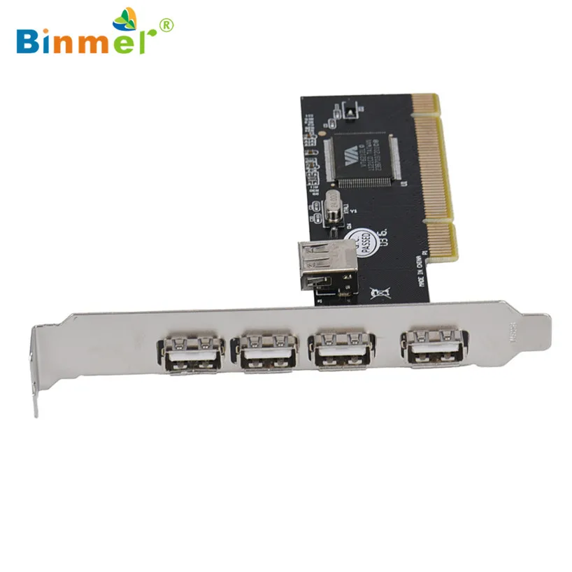 Binmer,, USB 2,0, 4 порта, 480 Мбит/с, высокая скорость, через концентратор, PCI контроллер, карта, адаптер, Sep 15