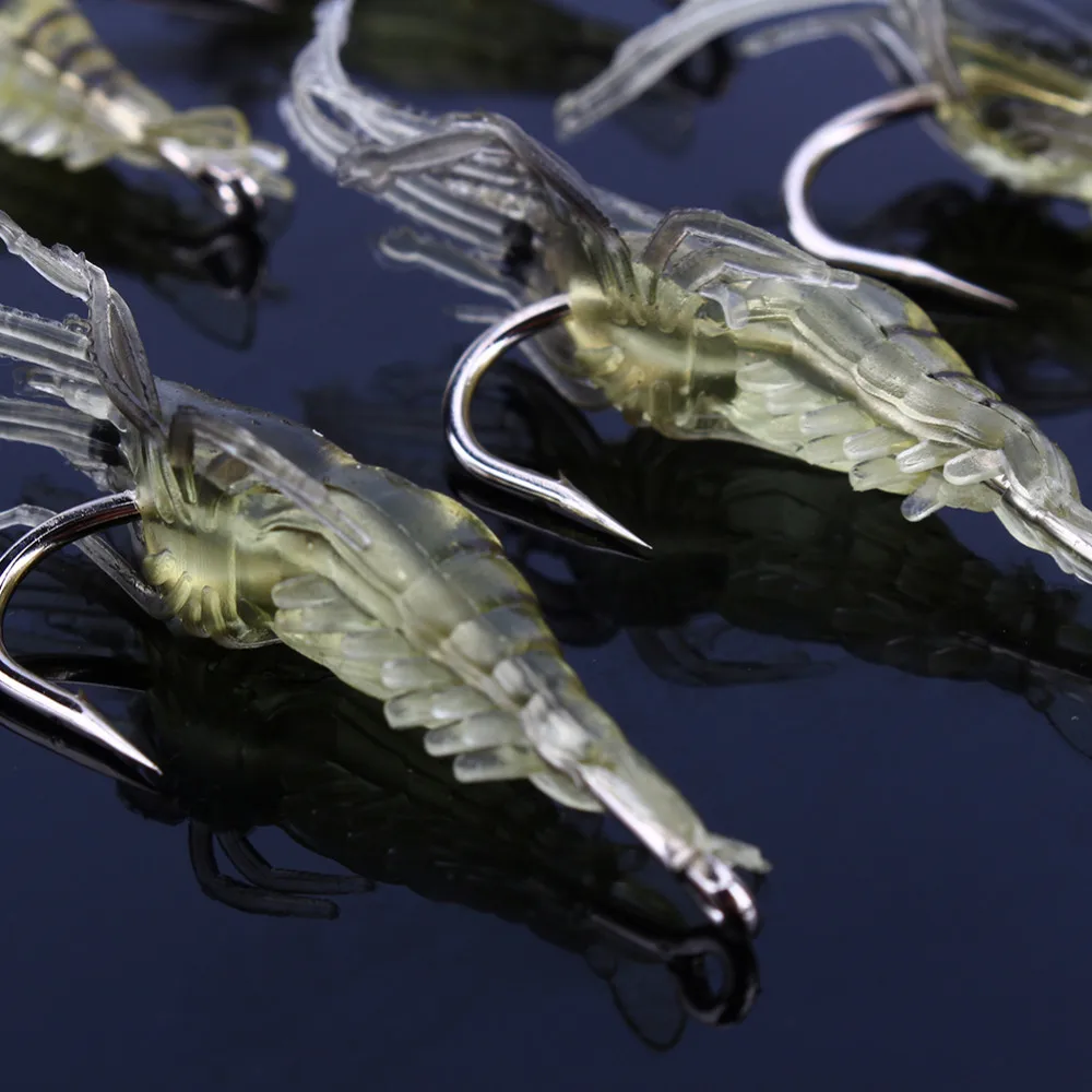10Pcs/lot Shrimp Simulation 5cm 1.3g Soft Prawn Wobbler Jigging Lure Hook Tackle Bait Fishing Lures FA-346 5pcs lot 10cm soft shrimp artificial baits fishing simulation noctilucent prawn lures anabaena smell hook baits fishing lure