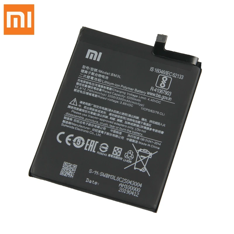 Оригинальная сменная батарея для Xiao mi 9 mi 9 M9 mi 9 BM3L, настоящая батарея для телефона 3300mAh