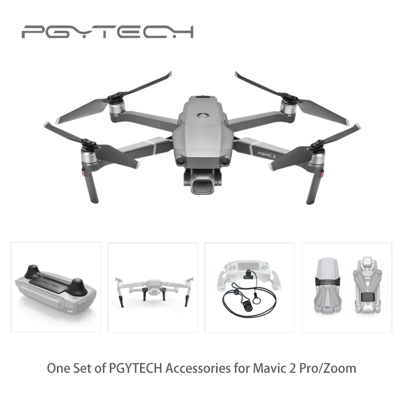 

PGYTECH One Set of Mavic 2 Pro/Zoom Accessories Control Stick Protector&Landing Gear&Clasp and Lanyard&Propellers Motor Holder