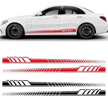

2pcs Car Side Body Sticker Vinyl Decal Long Stripe Car Sticker DIY Car Body Decals For Mercedes Benz 190x11.5CM