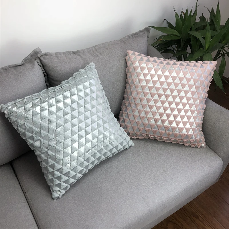 

Solid color plush embossed cushion cover pillowcase sofa classical throw pillow cover for back cushion home decor