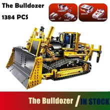 

Model building blocks Figure bricks toy for children Compatible with Lego Technic 8275 model 20008 1384pcs the bulldozer