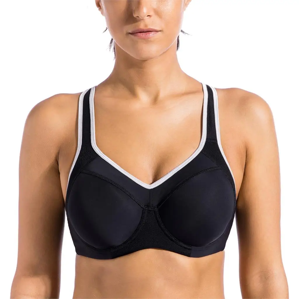 Women's Full Support Racerback Lightly Padded Underwire Sports Brain