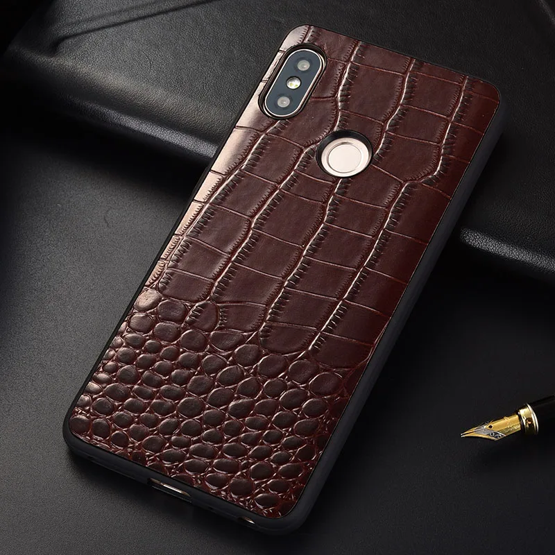 

For Xiaomi Redmi Note 5 Case Cover Shockproof Crocodile texture Soft Genuine Panel +TPU Bumper Case Cover For Redmi Note 5 pro