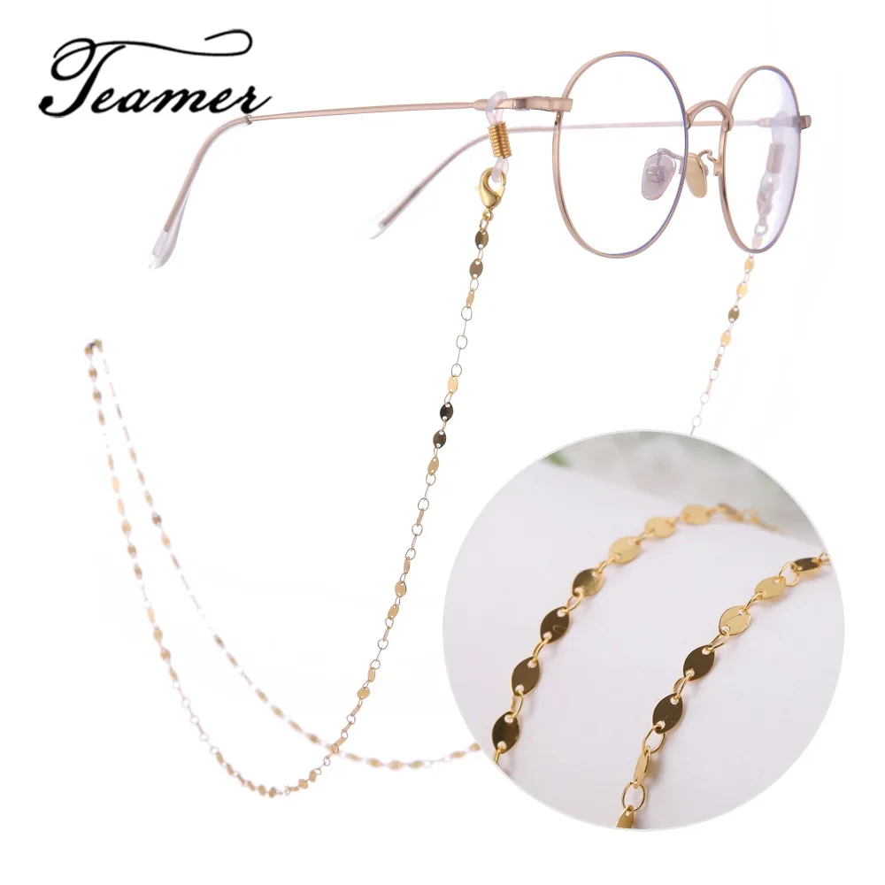 

Teamer Fashion Metal Sequins Glasses Chain Silver Gold Eyeglass Chains Reading Eyewears Accessories Cord Holder Sunglasses Strap