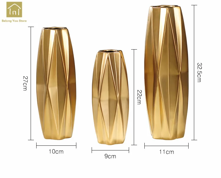 Современная фарфоровая ваза, Золотая гостиная, украшение для дома, цветочные вазы для дома, Золотая, серебряная керамическая ваза, Свадебный декор Q