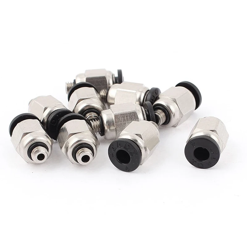 10 Pcs 5mm Rosca Macho 6mm Push en conjunto neumático conector rápido Accesorios