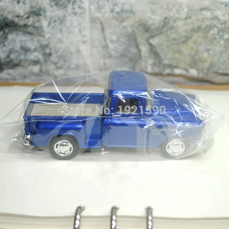 YJ KT 1/32 Scale, игрушки для автомобиля с оттягиванием, США 1955, Chevy Stepside, пикап, литая металлическая модель автомобиля, игрушка для подарка/коллекции/детей