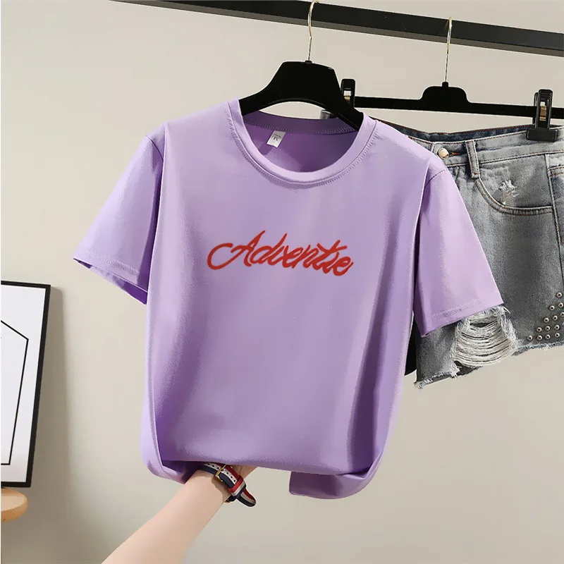 

Fashion 2019 Women Summer Clothes Letter Print Short Sleeve Women Tshirt Plus Size Loose Ladies Tops Tee Casual Shirt Women