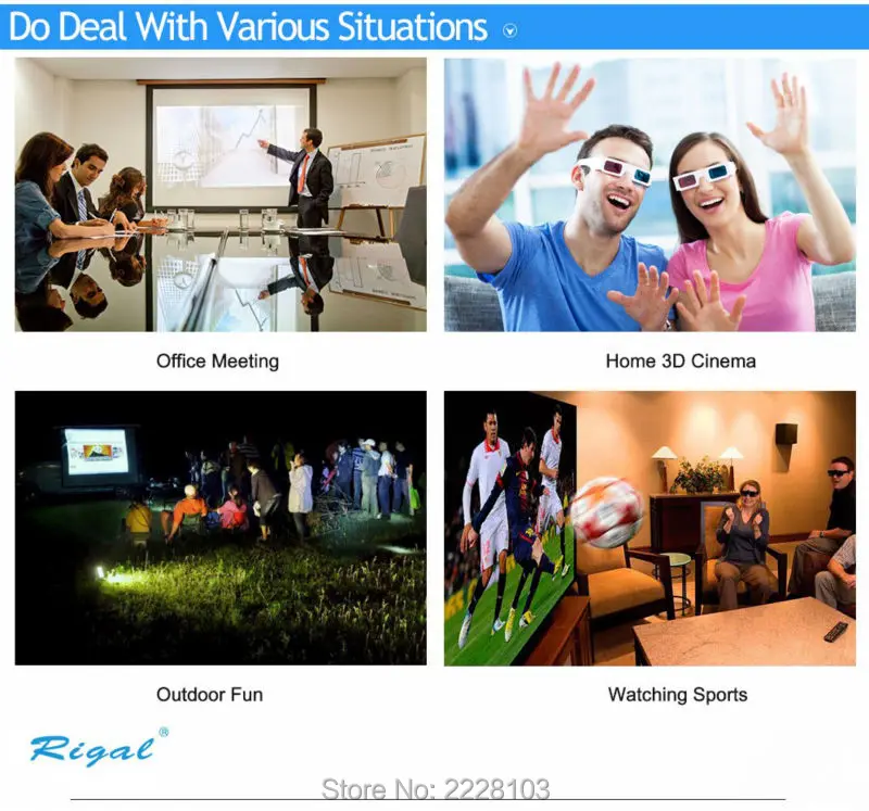 Rigal RD-806 Led Projector (10)