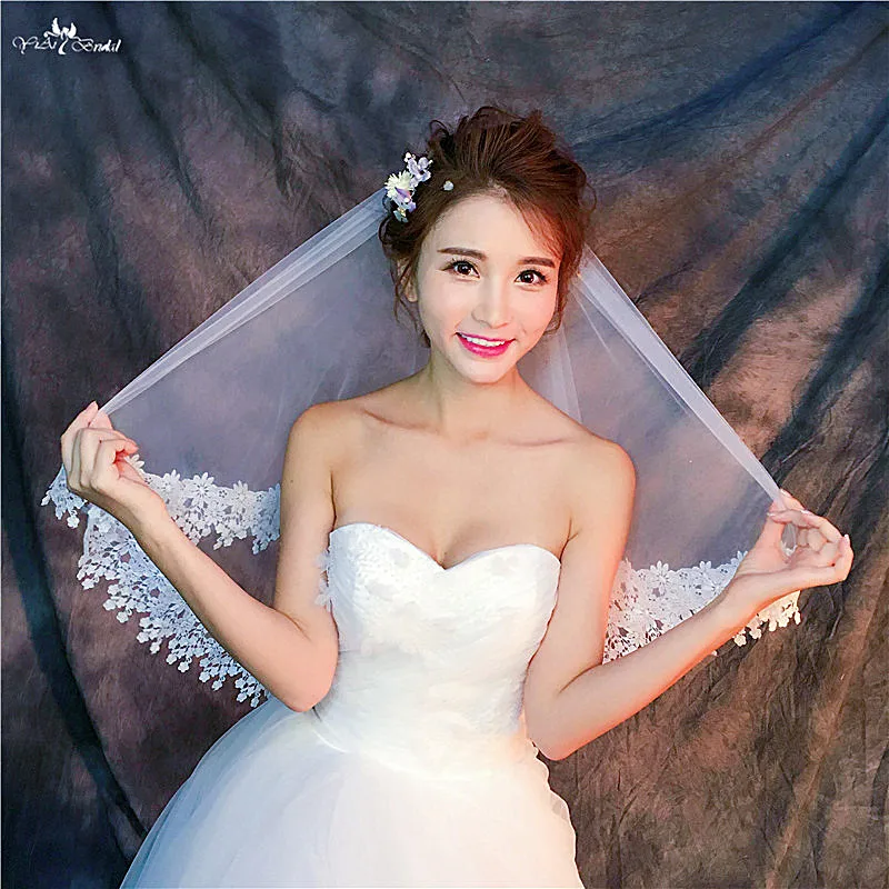 RSV64 реальные фотографии Yiaibridal Свадебная Фата с расческой 2 Слои