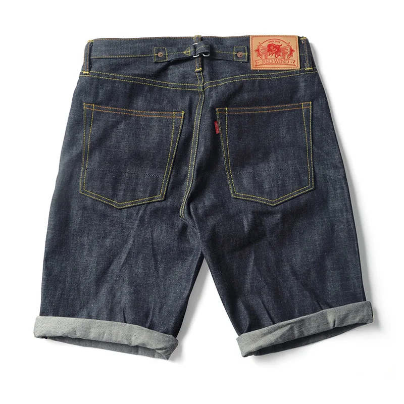 

UNWASH 503 Type 16.5oz Men's Denim Shorts Selvage Summer Loose Straight Casual Shorts Knee Length Short Jenas With Paris Buckle