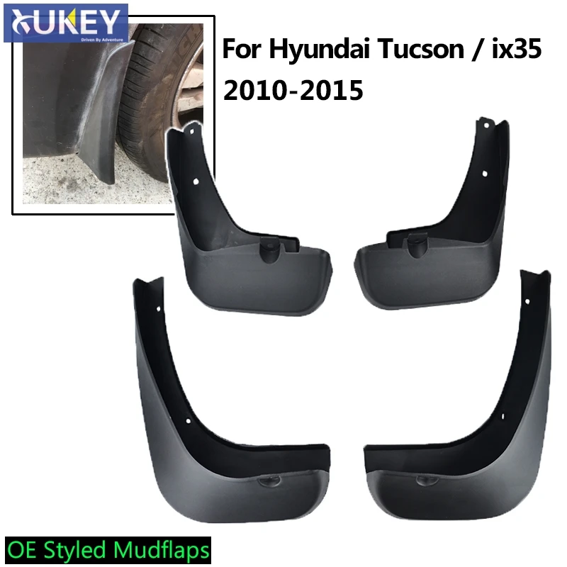

OE Styled Molded Mud Flaps For Hyundai Tucson ix35 2010 - 2015 Mudflaps Splash Guards Mudguards Car Styling 2011 2012 2013 2014