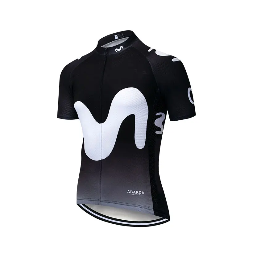 10 цветов MOVISTAR велосипедная команда Джерси Ropa Ciclismo мужская летняя быстросохнущая профессиональная велосипедная одежда для мужчин велосипедная Одежда для верховой езды - Color: black-jersey