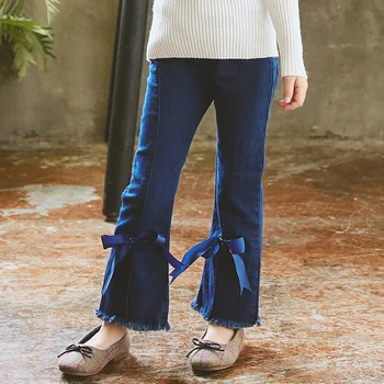 

2018 New Pattern Autumn Korean Children's Garment Fashion Girl Bell-bottoms Tide Jeans