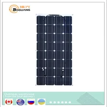 Boguang портативная солнечная панель Гибкая 16 V 100 W пластина 100 w 12 v монокристаллическая полугибкая эффективность PV 12 V 100 ватт Китай