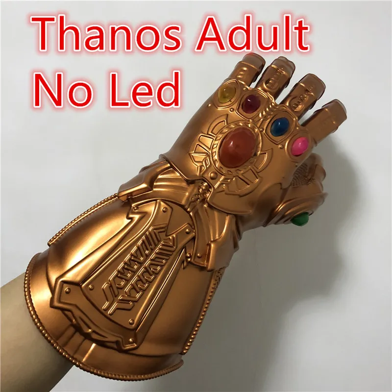 Thanos Adult No Led 1:1 светодиодный светильник Thanos Gauntlet War cosplay светодиодный перчатки подарок костюм Хэллоуин реквизит - Цвет: Thanos Adult No Led
