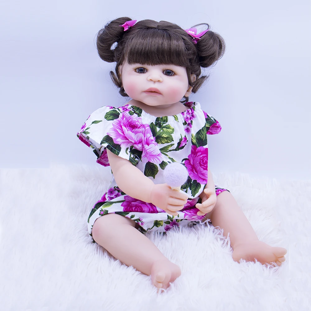 

sweet Bebes reborn babies girl dolls 22"55cm whole silicone reborn baby dolls with real 0-3m baby clothes gift for children toy