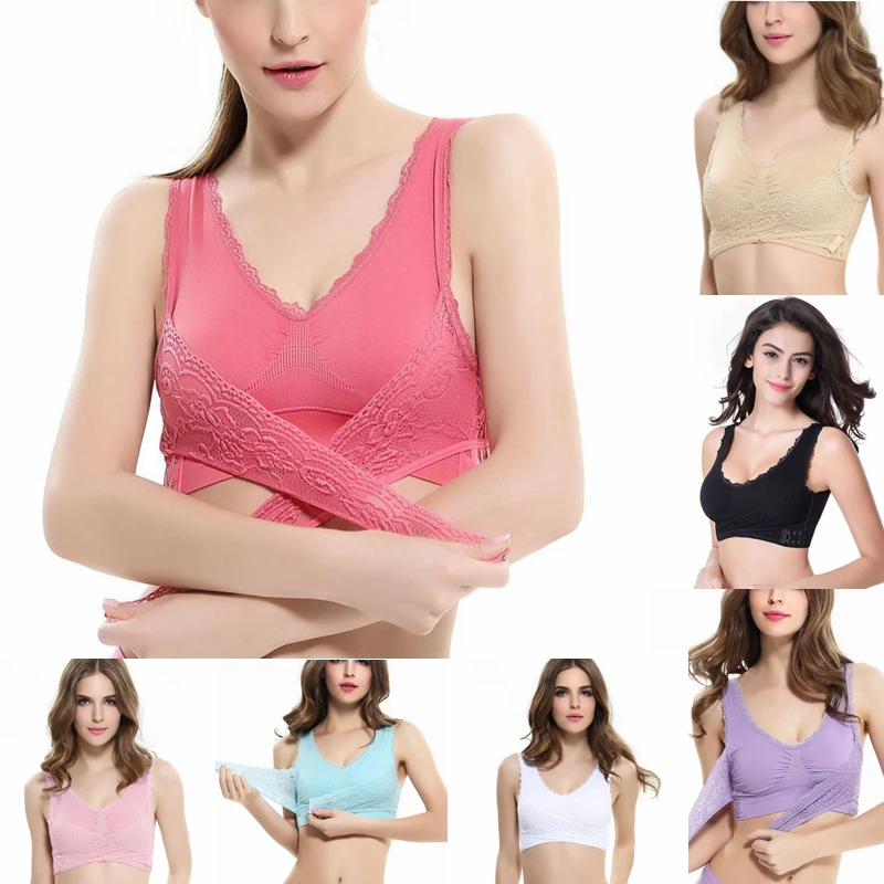 

Sexy Lace Lingerie Push Up Bras For Women Underwear Bralette Seamless Brassiere Wire Free Solid Color Sleep Bra