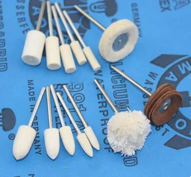 

13pcs/lot Shank 2.35mm Wool Felt Grinding Head Wheel Precision Felt Buffing Wool Wheel Polish Head Dremel Rotary Tools