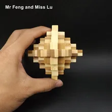 Бамбуковая игрушка-головоломка Большой Ананасовый шар Kong Ming Lock игрушка для детей