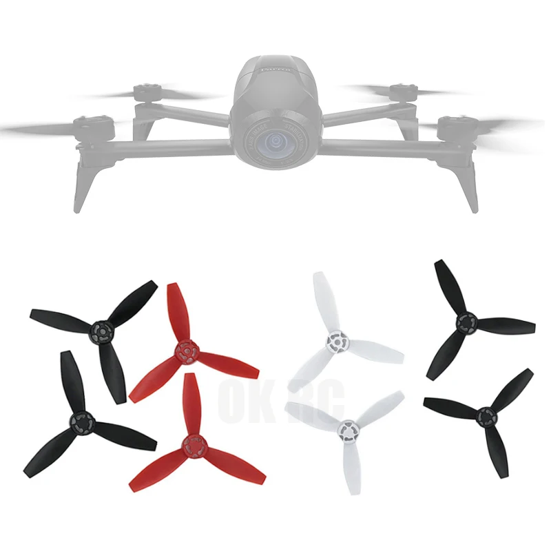 

4Pcs Propeller for Parrot Bebop 2 Drone Props Blade Upgrade Rotor Propeller Black/White/Red Plastic Composite for Parrot Bebop 2