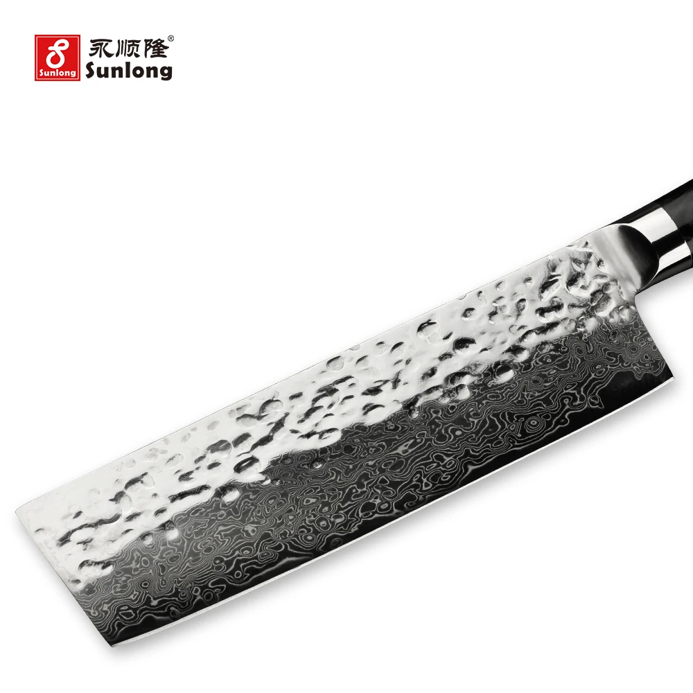 Sunlong поварской нож Япония Дамасская сталь ножи для нарезки 6,5 дюймов Кливер Gyuto шаблон стали ножи для мяса/овощей