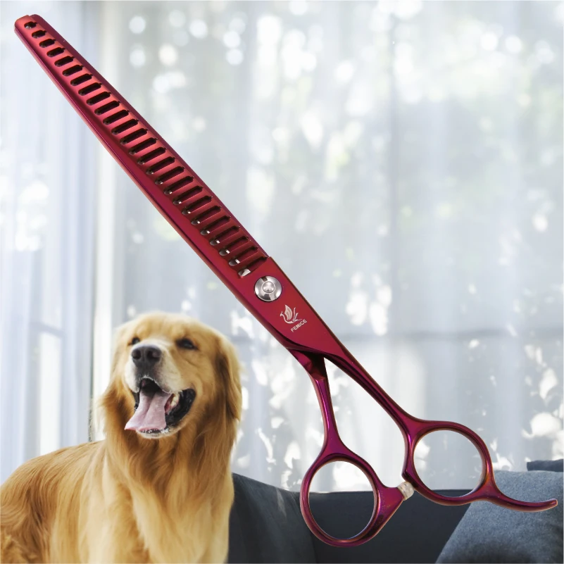 Fenice Professional JP440c 8 inch titanium coated Pet dog Grooming chunker thinning shears Scissors dog grooming scissors dog grooming scissors kit