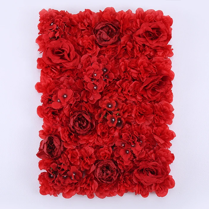 40X60 см шелковые розы украшения дома искусственные цветы, с украшением в виде цветка на свадьбу с цветами стеной Для романтической свадьбы Фоновые украшения - Цвет: K