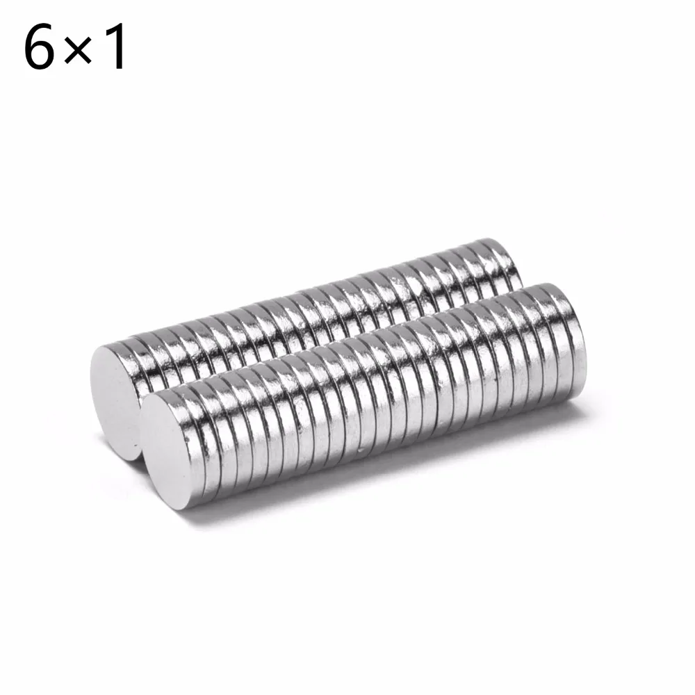100pcs 6mm x 1mm Neodymium Disc Super Rare Earth Fridge 6*1 6x1