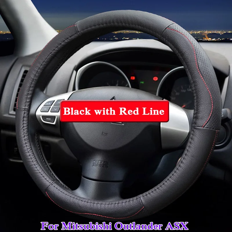 QCBXYYXH для Mitsubishi Outlander ASX 2013- автомобильный Стайлинг покрытие рулевого колеса кожаный внутренний аксессуар крышка рулевого колеса