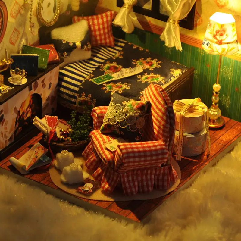 Подарки бренд DIY кукольные домики Деревянный Кукольный дом унисекс 3d кукольный домик мебель кукольный домик миниатюрная мебель ремесла TW13