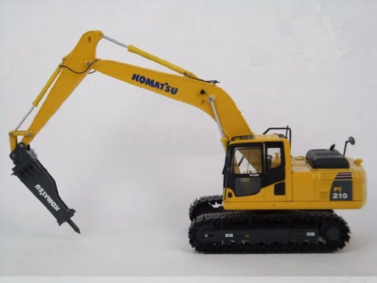 UH8021 Diecast Model 1:50 Komatsu PC210-8 Hydraulic Excavator With Hammer Construction Vehicles Toy for Decoration,Collection