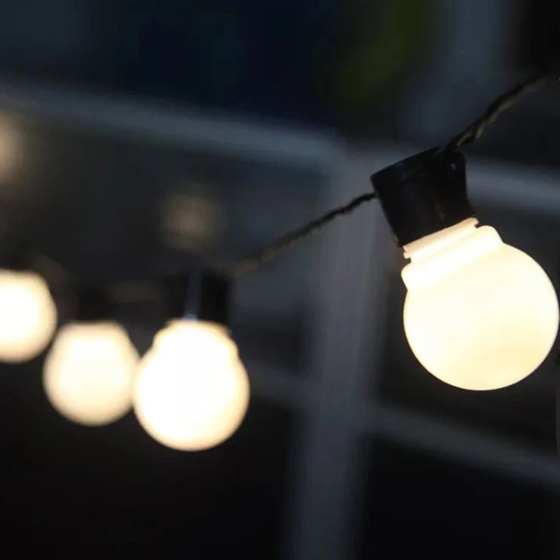 REEDBUCK 5M 20 Led Bulb Globe ABS EU US String Lights Decor For Holiday Wedding Party Outdoor Garland Backyard Patio Garden Lamp (1)