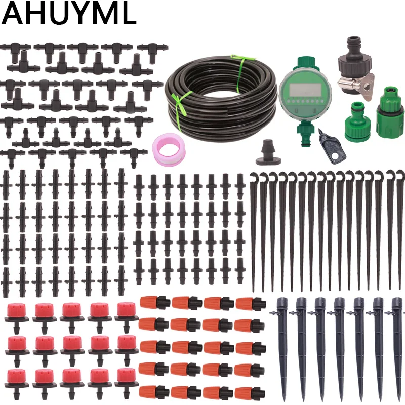 

25M Drip Irrigation System Automatic Watering Garden Hose Micro Drip Garden Watering Kits Adjustable Drippers Irrigation Timing