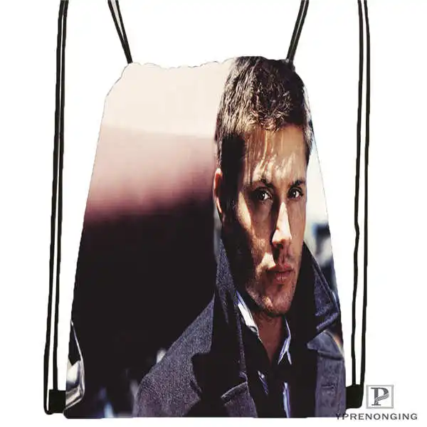 Custom Supernatural_Season_ походная сумка на шнурке Cute Daypack Kids Satchel(черная спинка) 31x40 cm#180612-02-6 - Цвет: Drawstring Backpack