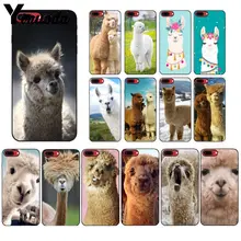 Yinuoda лама Alpacas животное умный чехол черный мягкий чехол для телефона для iPhone X XS MAX 6 6S 7 7plus 8 8Plus 5 5S XR