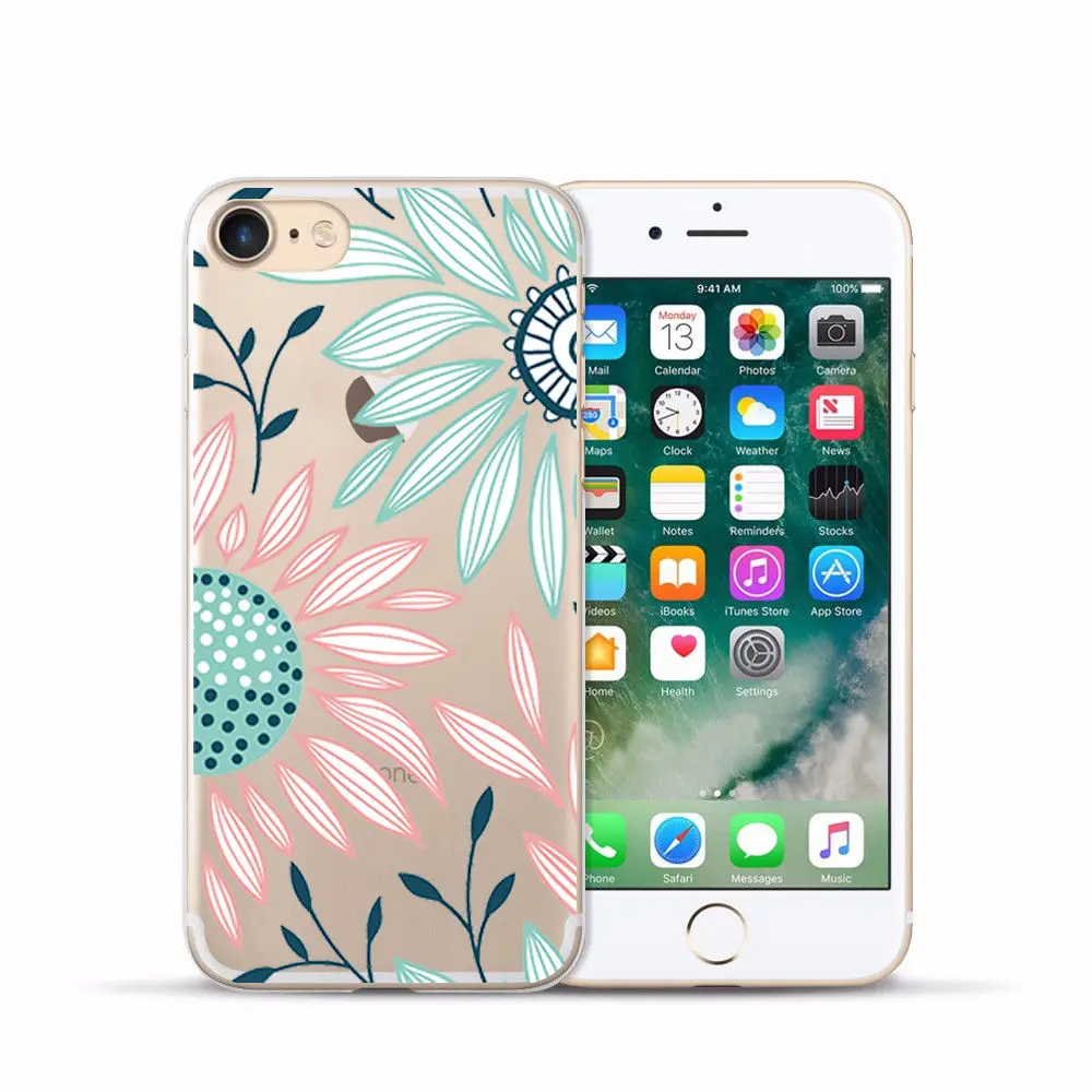 Arvin Case FOR Iphone 7 Soft Clear Protective TPU Back Cover FOR 5 5S 6 sPlus X XS Max XR Painting Silicon Cover FOR Iphone 6s (20)