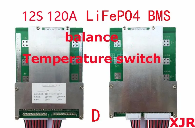 12 S 120A версия D LiFePO4 BMS/PCM/PCB плата защиты батареи для 12 упаковок 18650 26650 LiFePO4 батарея сотового w/баланс
