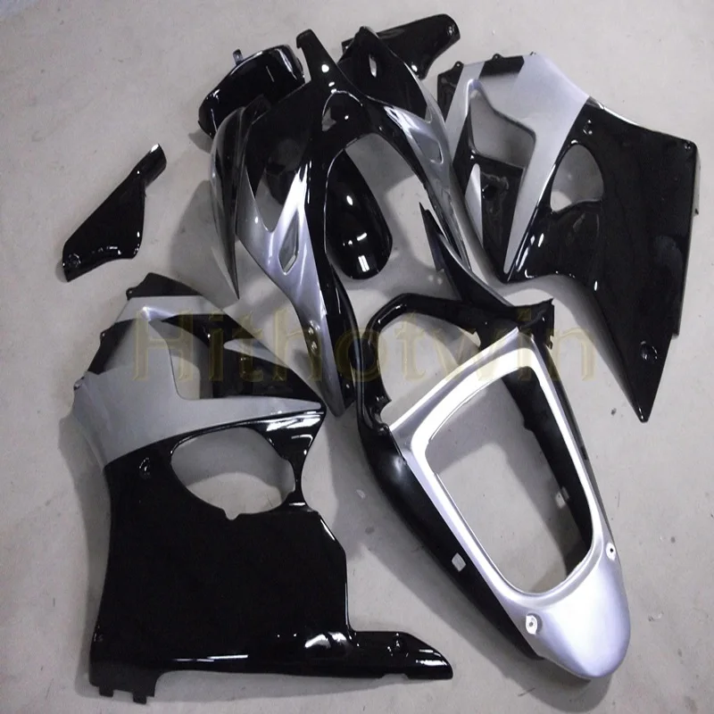 Пользовательские мотоцикла хомут для Kawasaki ZZR600 05-08 ZX-6R 636 2000 2001 2002 моторные Обтекатели литья под давлением черный Пламя - Цвет: S