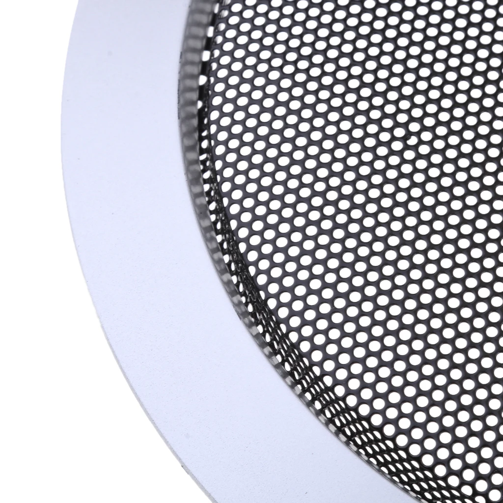 6.5 Inch Speaker Grills Cover Case with 4 pcs Screws for Speaker Mounting Home Audio DIY -184mm Outer Diameter Silver