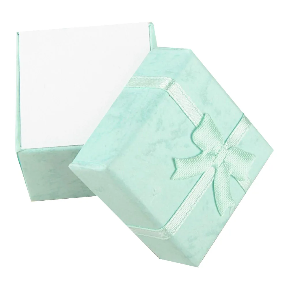 

Cheap 10 colors 4*4*3cmJewelry Ring Earring Watch Necklace Small Blue Carton Present Gift Box Case
