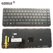 GZEELE Russian laptop Keyboard for HP EliteBook 840 G1 850 G1 ZBook 14 HP 840 G2 RU black new with backlight with mouse lever