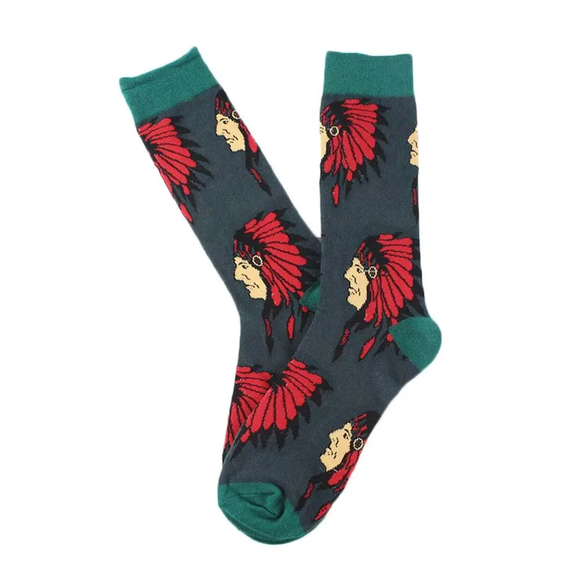 [EIOISAPRA] Модные мужские носки из чёсаного хлопка в стиле хип-хоп, трендовые носки Harajuku Marvel, клоун, курица, скейтборд, Веселые носки Sokken - Цвет: 8