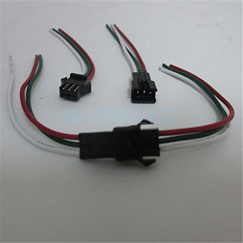 Светодиодная лента 5 пар 3 контакта JST SM штепсельная Вилка для WS2812B WS2812 WS2811|led connector