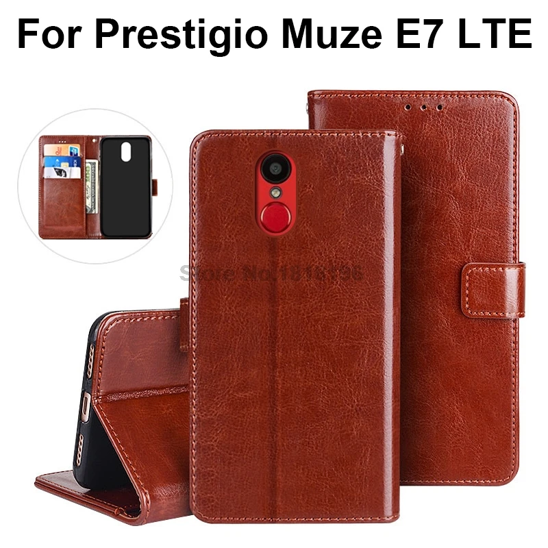 Free Shipping Prestigio Muze E7 LTE Silicone Case Cover Luxury PU Leather Phone For Flip Wallet | Мобильные телефоны и