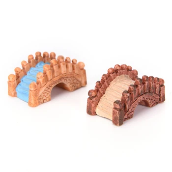 

1PC Mini Artificial Vintage Bridge Mini Craft Miniature Fairy Garden Home Decoration House Micro Landscaping Decor DIY Accessory